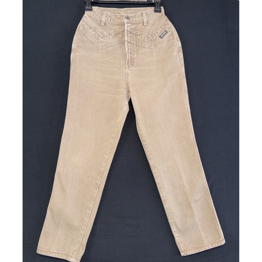 Vintage Rocky Mountain Rockies Jeans Women 27 /5 Light Wash Brown Western Riding